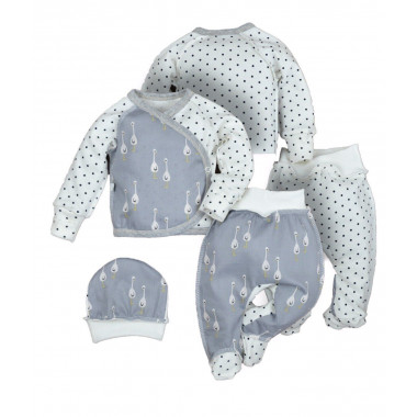 Комплект 3 ед. RoyalBaby Лебеди р.56, 0-3 мес