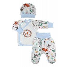 Комплект 3 ед. с распашонкой RoyalBaby Лев (байка) р.56, 0-3 мес