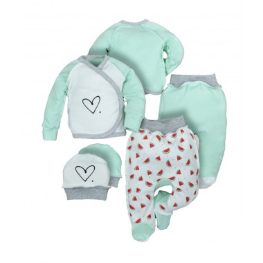 Комплект 3 ед. RoyalBaby Арбузики с распашонкой р.62, 0-6 мес