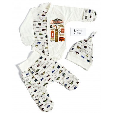 Комплект 3 ед. RoyalBaby Лондон р.56, 0-3 мес