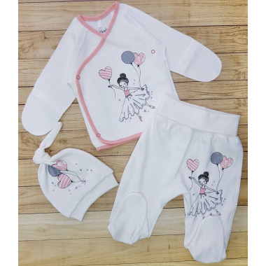 Комплект 3 ед. RoyalBaby Балерина р.62, 0-6 мес