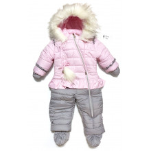 Комбинезон зимний RoyalBaby №1 Розово-серый р.80, 12-18 мес Комбинезон зимний RoyalBaby №1 Розово-серый р.80, 12-18 мес