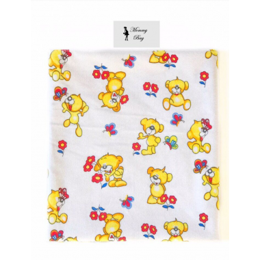 Фланелевая пеленка байковая Желтый Мишка #12