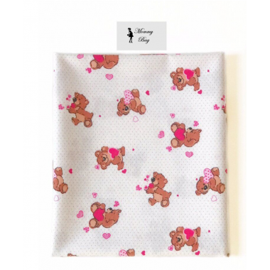 Фланелевая пеленка байковая Розовый Мишка #8