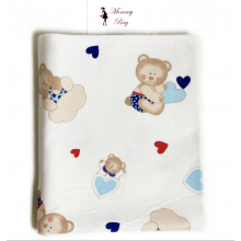 Фланелевая пеленка байковая Мишка с сердечками #11 Фланелевая пеленка байковая Мишка с сердечками #11