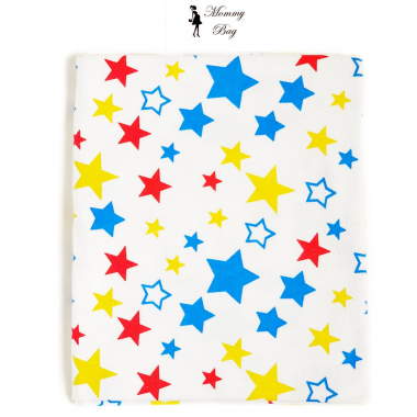 Фланелевая пеленка байковая Разноцветные звездочки #1