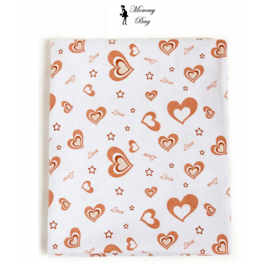 Фланелевая пеленка байковая Сердечки #7
