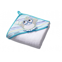 Полотенце махровое с капюшоном BabyOno 100x100 см Пингвин Белый