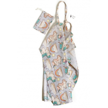 Накидка для кормления + сумочка-чехол №1 Серые единороги