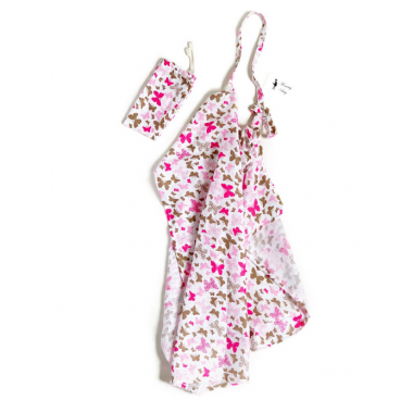 Накидка для кормления + сумочка-чехол №5 Бабочки