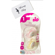 Пустышка Nip Моя жизнь, 0-6 мес., силикон, для девочки, 2 шт.