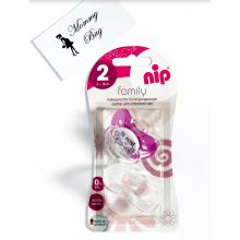 Пустышка с крышкой Nip Моя семья, 5-18 мес., силикон, для девочки Коалы, 1 шт.