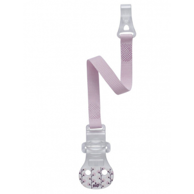 Лента для пустышки с крючком Nip (Розовая)