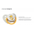 Пустышка BabyOno NATURAL NURSING, 3-6 мес., силикон, Белочка, 2 шт.