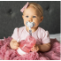 Пустышка BabyOno Соска 6-18 мес, силикон, симметричная, Розовый кролик, 2 шт.