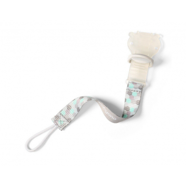 Лента для пустышки с прищепкой BabyOno (Серо-бирюзовый)