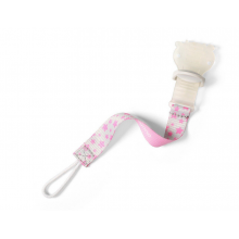 Лента для пустышки с прищепкой BabyOno (Розовая) Лента для пустышки с прищепкой BabyOno (Розовая)