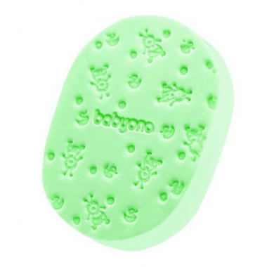 Губка мягкая, мочалка для купания BabyOno (Салатовая)