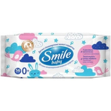 Влажные салфетки Smile с рисовым молочком 56 шт