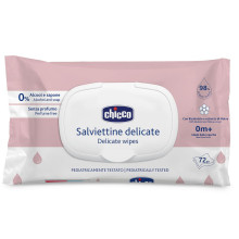 Влажные салфетки Chicco с бисабололом и экстрактом мальвы, 72 шт.
