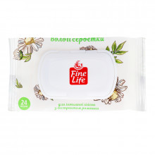 Влажные салфетки для интимной гигиены Fine Life с клапаном 25 шт