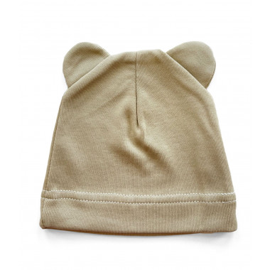 Шапочка Baby Body 0-6 мес Агатово-серая с ушками №27 38см