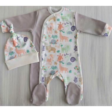 Человечек с шапочкой RoyalBaby Жирафики р. 56