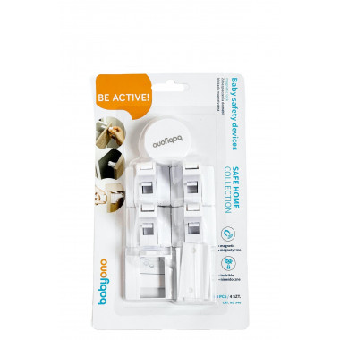 Универсальная защита для шкафов. Магнитный блокиратор BabyOno (4 шт)