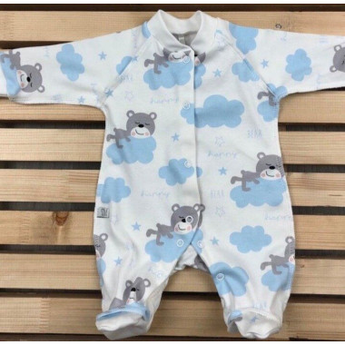 Человечек RoyalBaby Мишка с облаками р.62, 0-6 мес