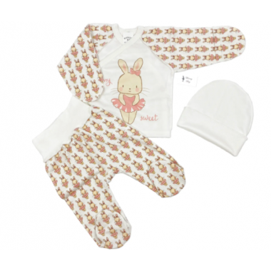 Комплект 3 ед. RoyalBaby Зайка-балерина р.56, 0-3 мес