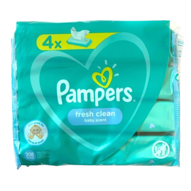 Влажные салфетки Pampers Fresh Clean 208 шт 