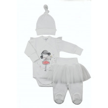 Комплект 3 ед. RoyalBaby Волшебная Фея с молочным фатином р.56, 0-3 мес
