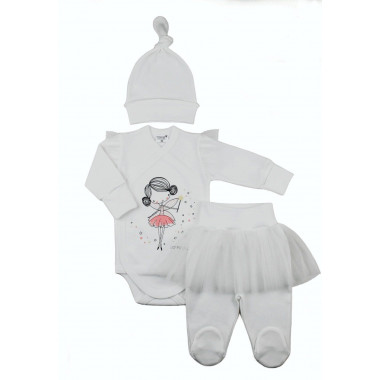 Комплект 3 ед. RoyalBaby Волшебная Фея с молочным фатином р.56, 0-3 мес