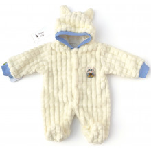 Комбинезон теплый RoyalBaby Молочно-голубой р.56, 0-3 мес Комбинезон теплый RoyalBaby Молочно-голубой р.56, 0-3 мес