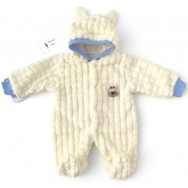 Комбинезон теплый RoyalBaby Молочно-голубой р.68, 3-9 мес