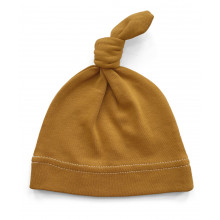 Шапочка Baby Body 0-6 мес Горчичная с узелком №20