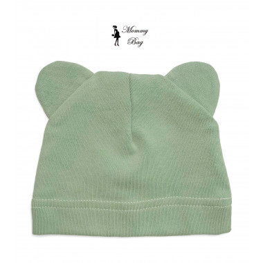 Шапочка Baby Body 0-6 мес Изумрудная с ушками №10