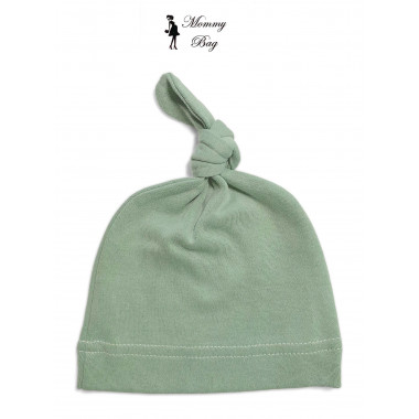 Шапочка Baby Body 0-6 мес Изумрудная с узелком №7