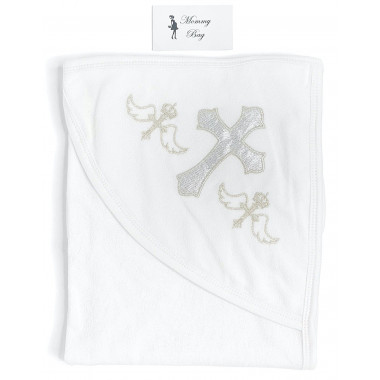 Крыжма-полотенце для крещения #1 Белая RoyalBaby 