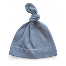 Шапочка Baby Body 0-6 мес Лазурно-синяя с узелком №21