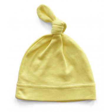 Шапочка Baby Body 0-6 мес Лимонная с узелком №22