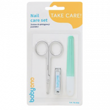 Маникюрный набор BabyOno Бирюзовый (пилочка, ножницы, щипчики)