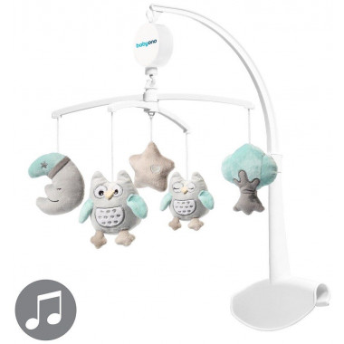 Музыкальная мобиль-каруселька для кроватки BabyOno Сова София
