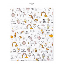 Муслиновая пеленка 100х80 см Волшебные единороги #5