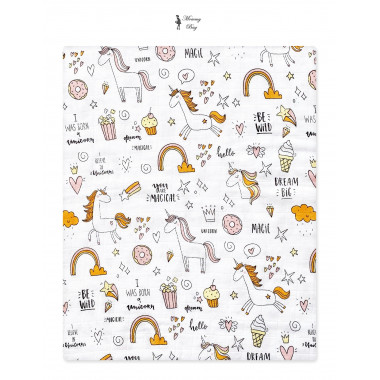 Муслиновая пеленка 100х80 см Волшебные единороги #5