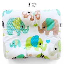 Ортопедическая подушка для новорожденных Мятные Слоники №10