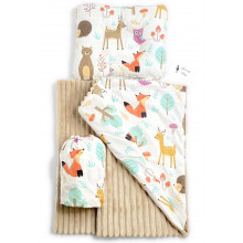 Набор в детскую кроватку 3в1 (простынь, плед, подушка) Зверята №2 Набор в детскую кроватку 3в1 (простынь, плед, подушка) Зверята №2
