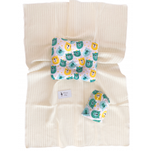 Набор в коляску 3в1 Королевские Мишки с молочным пледом Набор в коляску 3в1 Королевские Мишки с молочным пледом