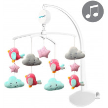 Музыкальный мобиль-каруселька для кроватки BabyOno Птички и облака