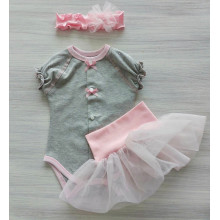 Боди-платье RoyalBaby с фатиновой юбочкой и повязкой р.68, 3-9 мес Боди-платье RoyalBaby с фатиновой юбочкой и повязкой р.68, 3-9 мес